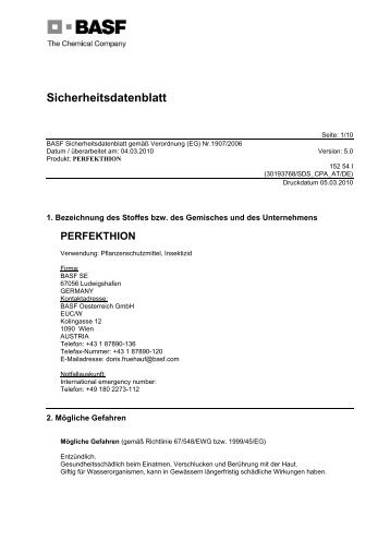 SDB Perfekthion.pdf - BASF Pflanzenschutz Ãsterreich