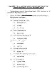 MINUTES OF PRE BID MEETING FOR MSSCM(MEDICAL STORES ...