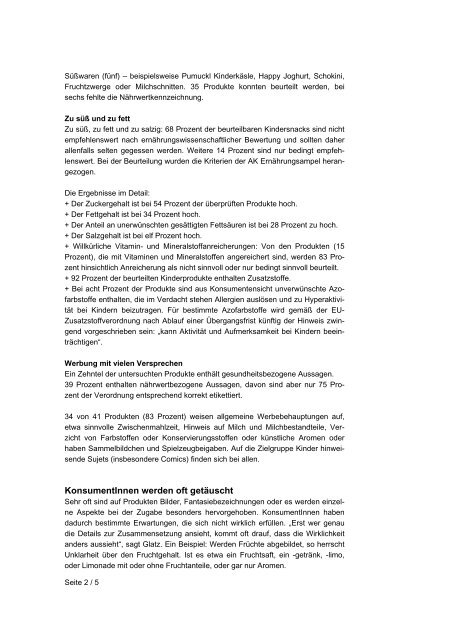 Infos zur Lebensmittel-Kennzeichnung (pdf/50kb) - Arbeiterkammer ...