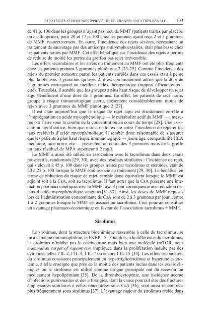 stratégies d'immunosuppression en transplantation rénale au début ...