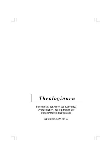 Theologinnen 23 - Konvent evangelischer Theologinnen