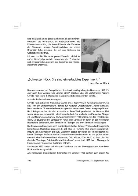 Theologinnen 23 - Konvent evangelischer Theologinnen