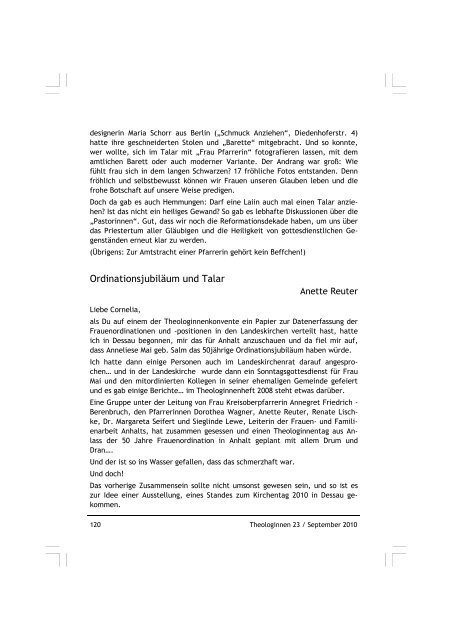 Theologinnen 23 - Konvent evangelischer Theologinnen