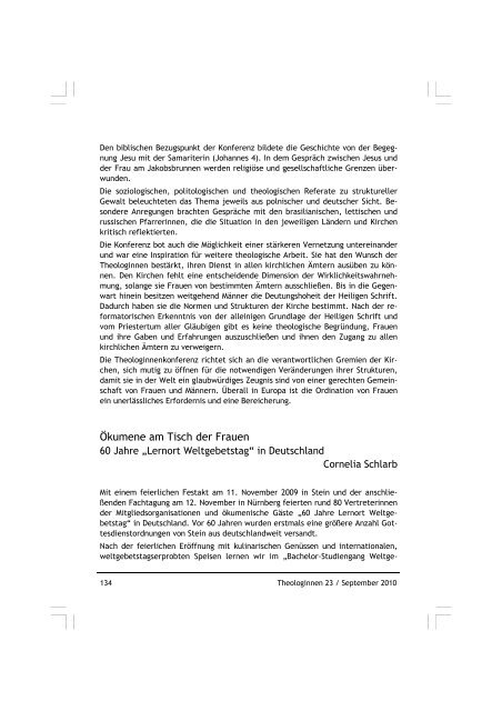 Theologinnen 23 - Konvent evangelischer Theologinnen