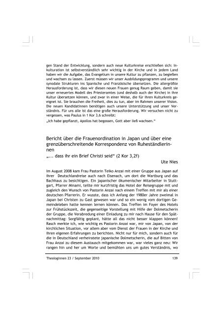 Theologinnen 23 - Konvent evangelischer Theologinnen