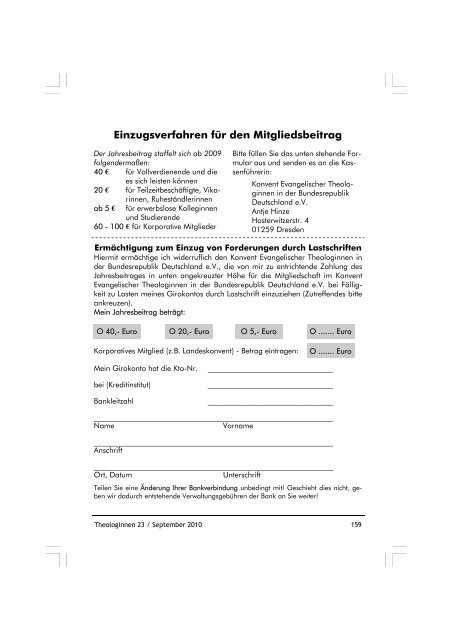 Theologinnen 23 - Konvent evangelischer Theologinnen