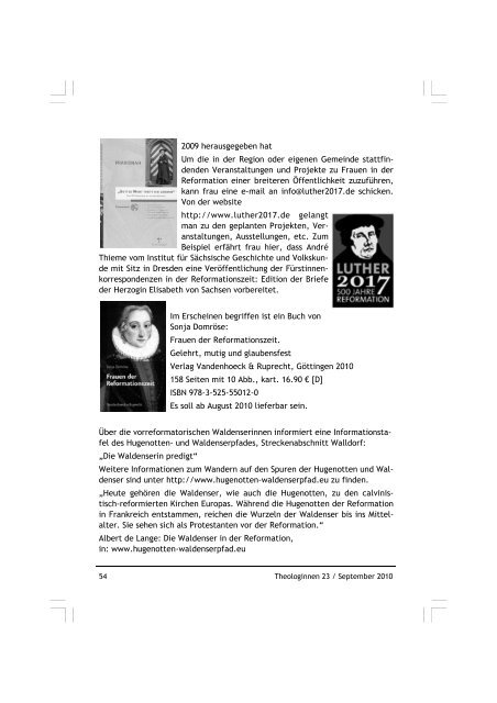 Theologinnen 23 - Konvent evangelischer Theologinnen