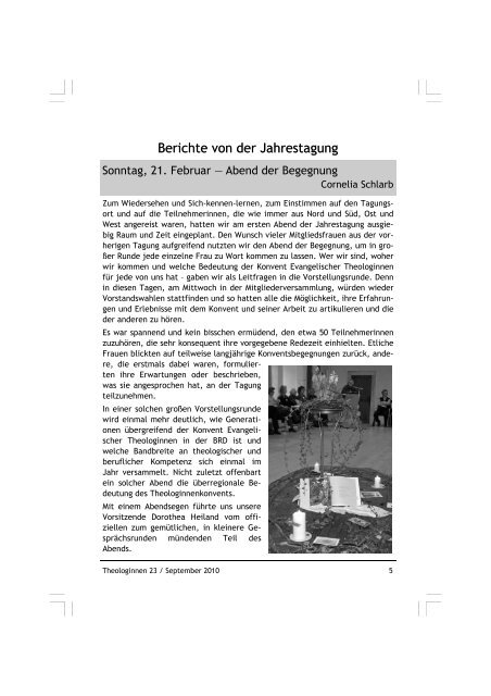 Theologinnen 23 - Konvent evangelischer Theologinnen