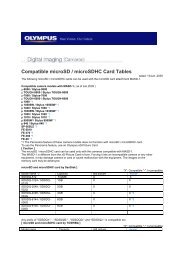 Compatible microSD / microSDHC Card Tables - Olympus