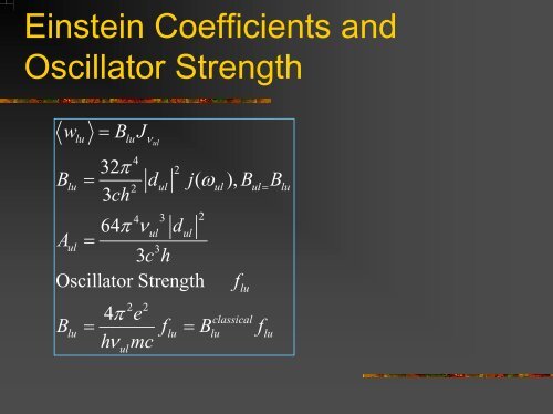 Atomic Structure, Radiative Transition