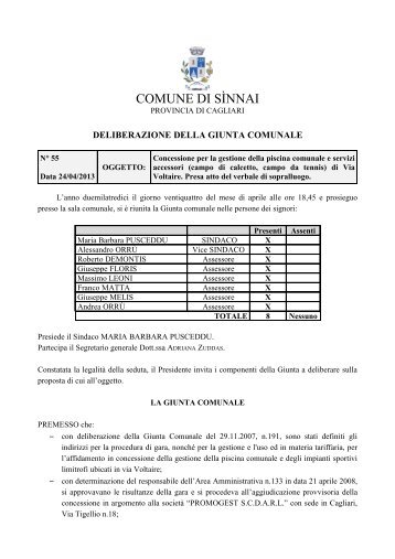 COMUNE DI SÃNNAI - Comune di Sinnai