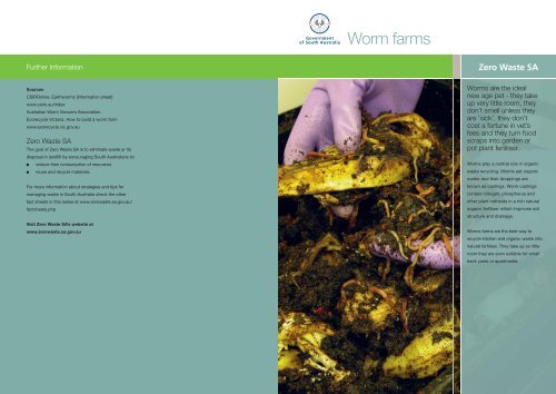 Worm Farms fact sheet - Zero Waste SA - SA.Gov.au