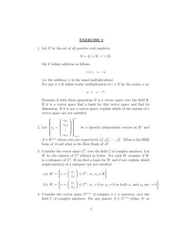 Second problem set