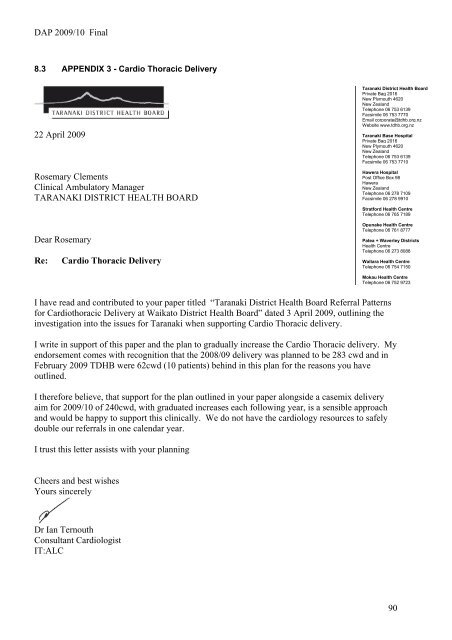 DAP 2009/10 Final 1 - Taranaki District Health Board