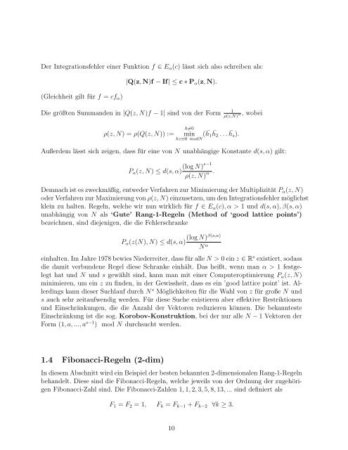 Lattice-Regeln zur Bewertung pfadabhÃ¤ngiger ... - G-CSC Home