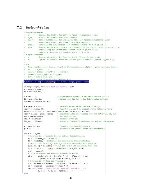 Lattice-Regeln zur Bewertung pfadabhÃ¤ngiger ... - G-CSC Home