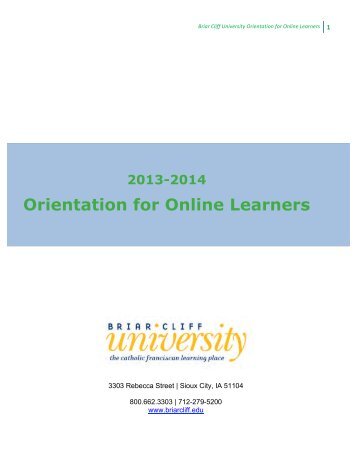 Orientation for Online Learners - Briar Cliff University