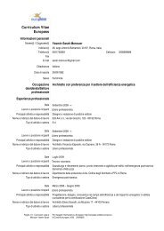 Curriculum Vitae Europass - Ordine degli Architetti di Forlì/Cesena