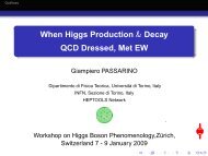 QCD Dressed, Met EW - INFN - Torino Personal pages