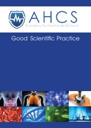 AHCS Good Scientific Practice