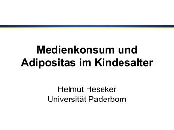 Medienkonsum und Adipositas - Universität Paderborn