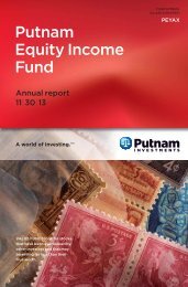 Equity Income Fund Annual Report - Putnam Investments