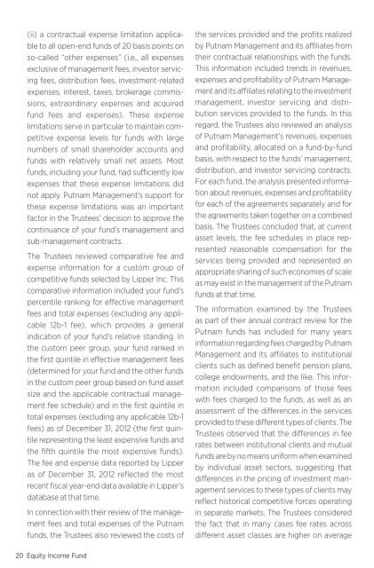 Equity Income Fund Annual Report - Putnam Investments