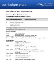 Curriculum Vitae - Vorlage - IMC Fachhochschule Krems GmbH