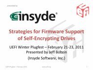 Strategies for Firmware Support of Self-Encrypting Drives - UEFI