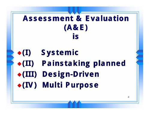 Foundations of Assessment and Evaluation * - Foundation Coalition