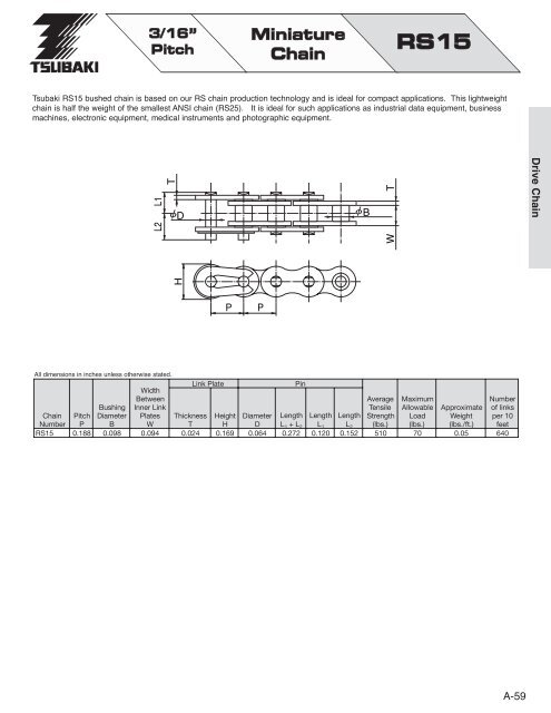 Roller Chain - Tsubaki