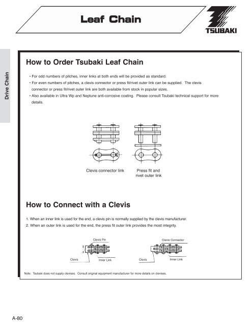 Roller Chain - Tsubaki