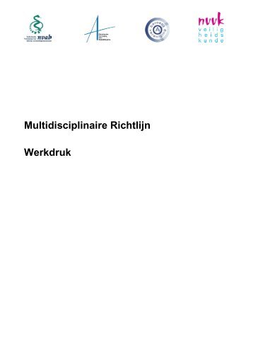 Multidisciplinaire Richtlijn Werkdruk - Arbokennisnet