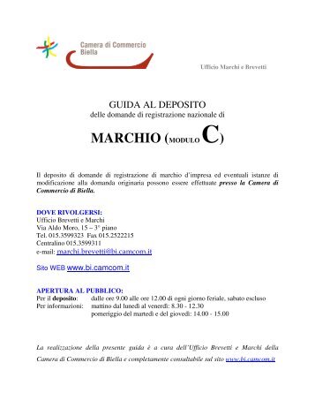 MARCHIO (MODULO C) - Camera di Commercio