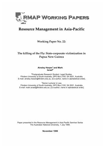 Working Paper 1999/22 - ANU - Digital Collections - Australian ...