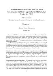 Summary of dissertation - Home page of Henrik Kragh Sørensen