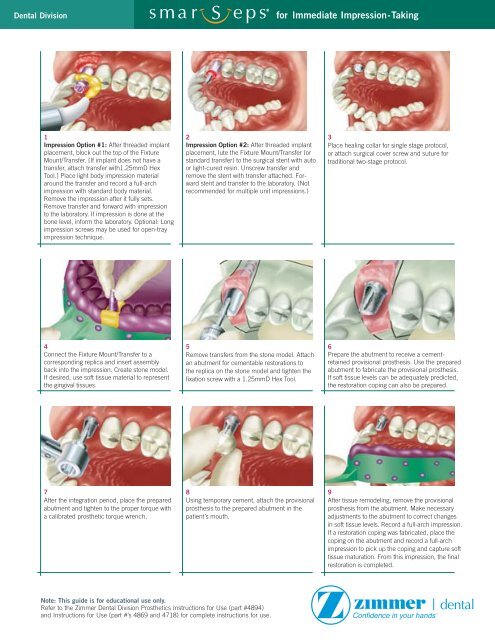 Restorative Guide - Zimmer Dental