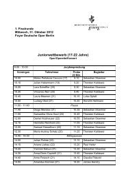 Juniorwettbewerb (17-22 Jahre) - Bundeswettbewerb Gesang Berlin