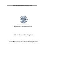 Prof. Ing. Carlo Andrea Castiglioni Seismic Behaviour of Steel ...