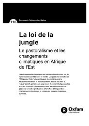 Le pastoralisme et les changements climatiques en ... - Oxfam France