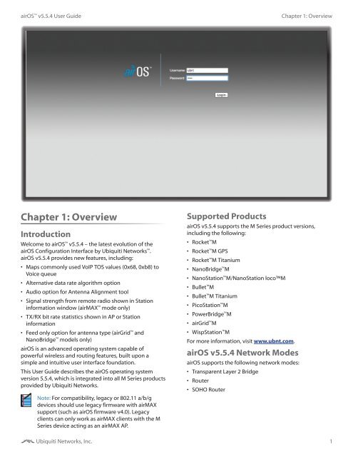 airOS v5.5.4 User Guide - Ubiquiti Networks