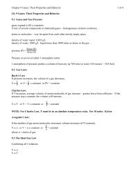 Chapter 9 Gases: Their Properties and Behavior 1 of 4 Ch. 9 Gases ...