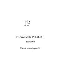 Zbirnik vmesnih poroÄil 2007/08 - Zavod RS za Å¡olstvo