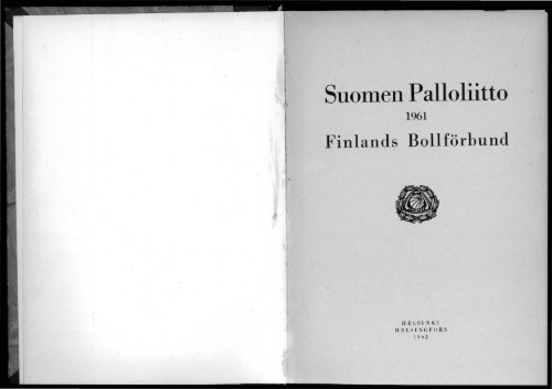 Suomen Palloliitto 1961 Finlands BollfÃ¶rbund