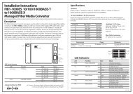 Installation Instructions FIB1-1000ES 10/100/1000BASE-T to ...