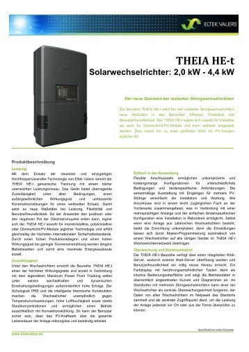 THEIA HE-t - Sonnendeal