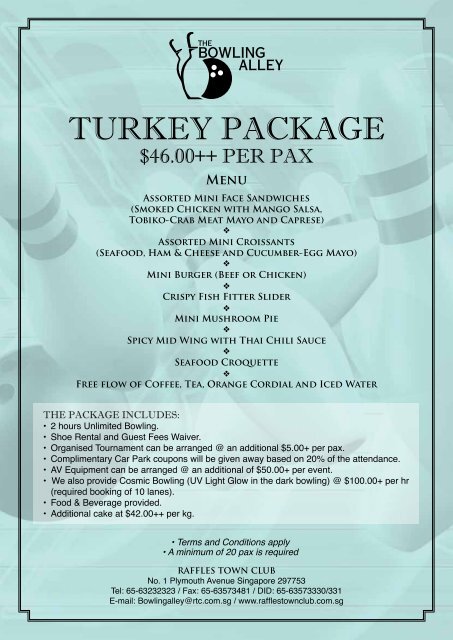 Turkey Package - Raffles Town Club