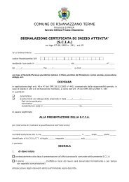 SCIA - Comune di Rivanazzano Terme