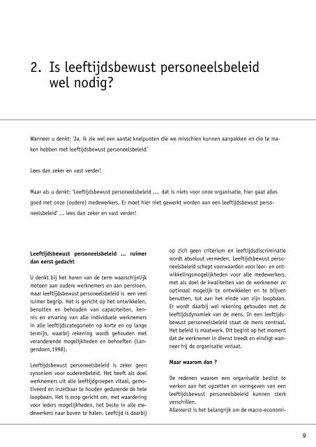 Leeftijdsbewust personeelsbeleid - expertisecentrum voor Leeftijd ...