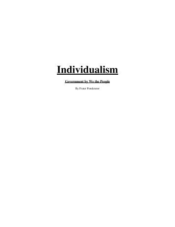 Individualism - Meet Your Strawman